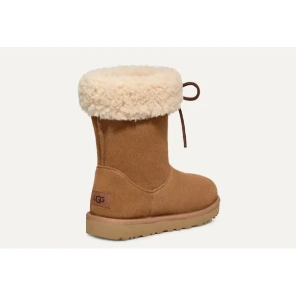 New Ugg Australia Women's Tan Sarissa Shearling Short Boots Size US6/ UK4
