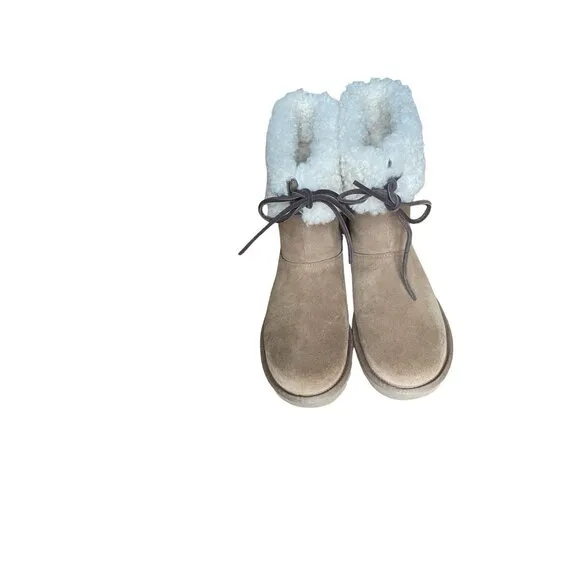 New Ugg Australia Women's Tan Sarissa Shearling Short Boots Size US6/ UK4