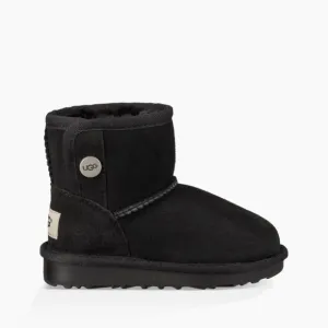NEW‎ UGG JONA SUEDE SHEARLING GIRL'S MINI SHEARLING LINED BOOTS BLACK
