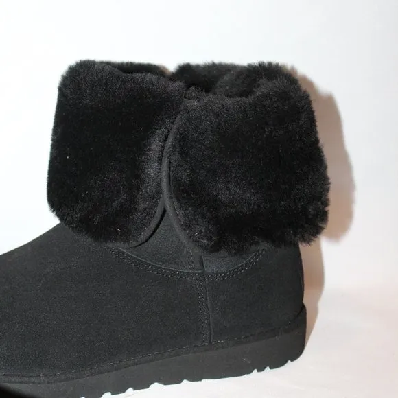 NEW UGG WOMEN'S MICHELE TALL BLACK SUEDE SHEARLING‎ LINED BOOTS