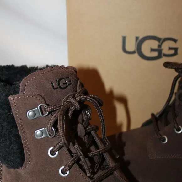 NEW UGG‎ WOMEN'S ROMELY SUEDE SHEARLING CUFF LINED ANKLE BOOTS