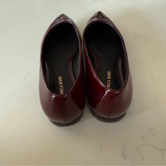 New Veronica Beard Suzanne pointy toe red patent leather flats Size: 6