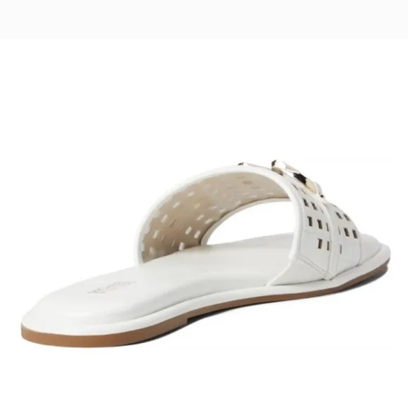 New w/Box Michael Michael Kors Hayworth Vegan Leather Slide/Sandal Size 6.5