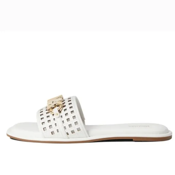 New w/Box Michael Michael Kors Hayworth Vegan Leather Slide/Sandal Size 6.5