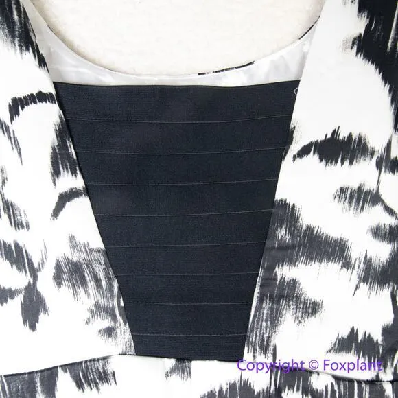 New! White House Black Market Satin Square Neck Fit-and-Flare Dress,‎ size 10