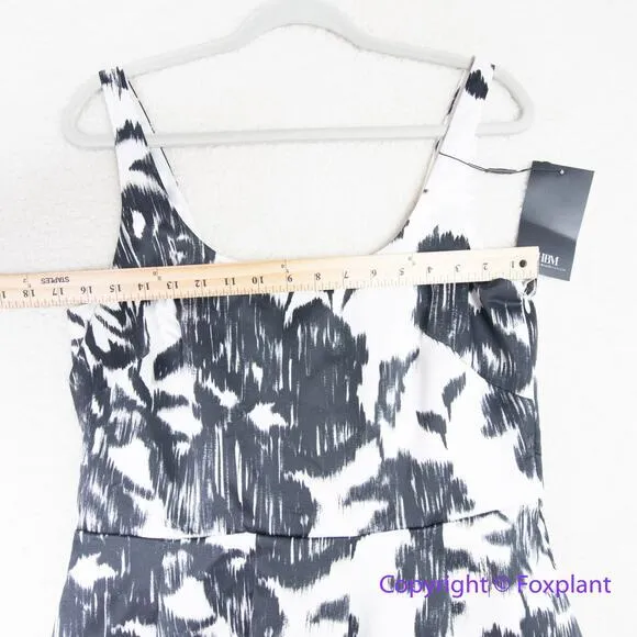 New! White House Black Market Satin Square Neck Fit-and-Flare Dress,‎ size 10