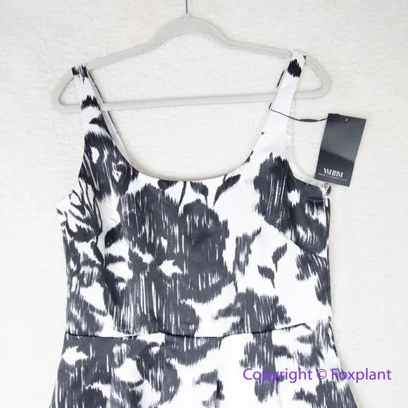 New! White House Black Market Satin Square Neck Fit-and-Flare Dress,‎ size 10