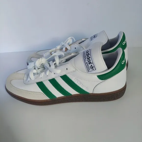 New With Tag Adidas Handball Spezial White and Green Sneakers Size 11 Men's