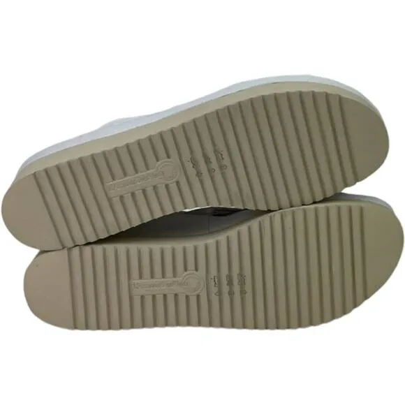 New Women L'Amour Des Pieds Amiens White Leather Lamba Platform Sandals US 11