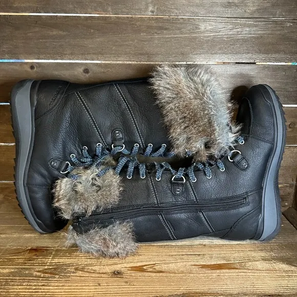 New Womens Merrell Snow Creek Tall Polar Black Leather Snow Winter Boots 6.5 M