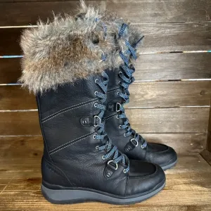 New Womens Merrell Snow Creek Tall Polar Black Leather Snow Winter Boots 6.5 M