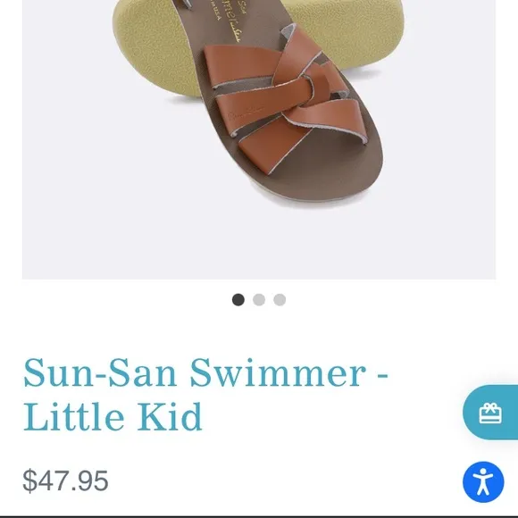 (NEW x2 pairs x1 Gold &amp; x1 Brown) Salt Water Swimmer Sandals NIB (13)