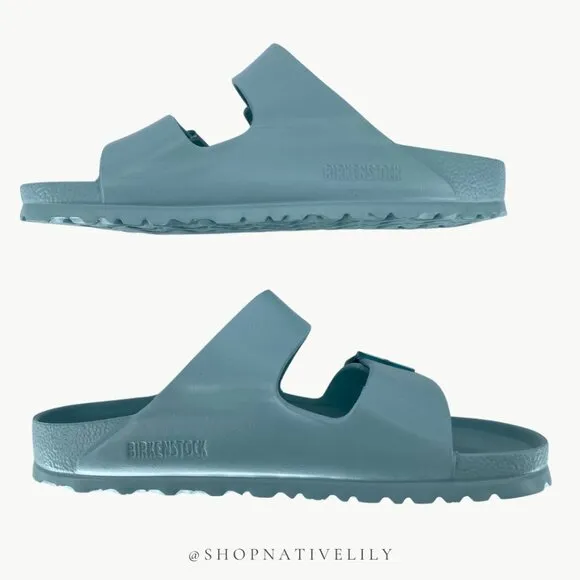 NIB Birkenstock EVA Arizona Stealth Buckle Sandals | Sz 40 (US 9) Narrow | Green