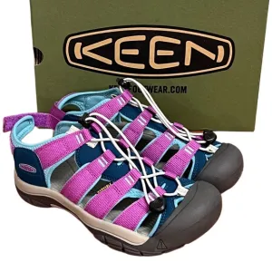 NIB Keen Big Kids' Newport Boundless Pink and Blue Closed Toe Sandals Size 4