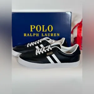 NIB Polo Ralph Lauren Men's Court Retro Leather Sneakers