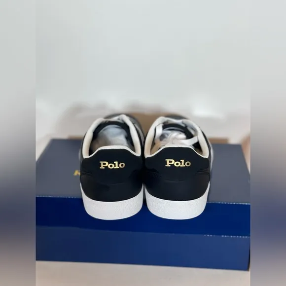 NIB Polo Ralph Lauren Men's Court Retro Leather Sneakers