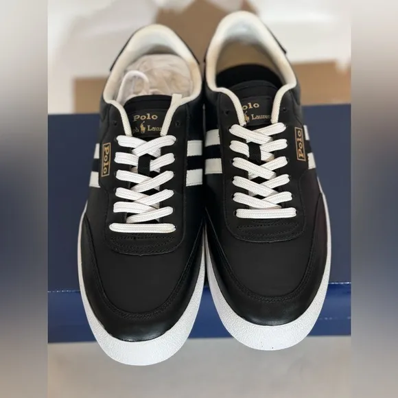 NIB Polo Ralph Lauren Men's Court Retro Leather Sneakers
