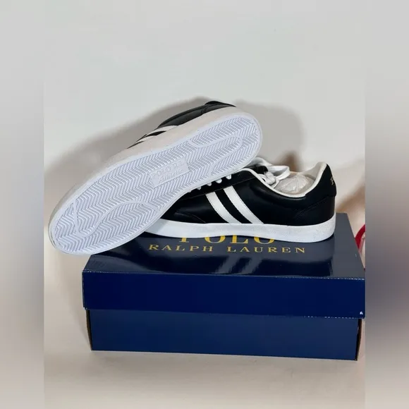NIB Polo Ralph Lauren Men's Court Retro Leather Sneakers