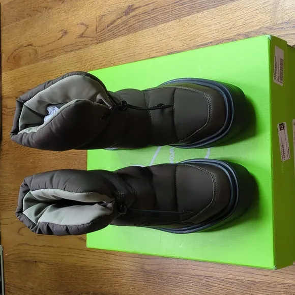 NIB Sam Edelman Lakyn Winter Snow Boots In Alpine Green Women's Size 7