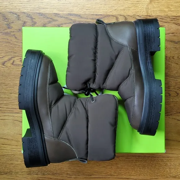 NIB Sam Edelman Lakyn Winter Snow Boots In Alpine Green Women's Size 7