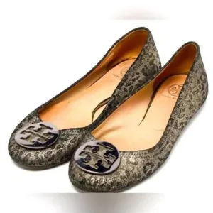 NIB Tory Burch Ballet Flats - Reva POWDERED CHEETAH PRINT gray -7