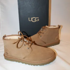 NIB‎ UGG MEN'S NEUMEL CHUKKA SUEDE SHEARLING LINED ANKLE BOOTS CHESTNUT