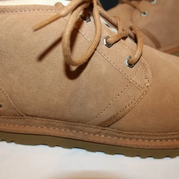 NIB‎ UGG MEN'S NEUMEL CHUKKA SUEDE SHEARLING LINED ANKLE BOOTS CHESTNUT