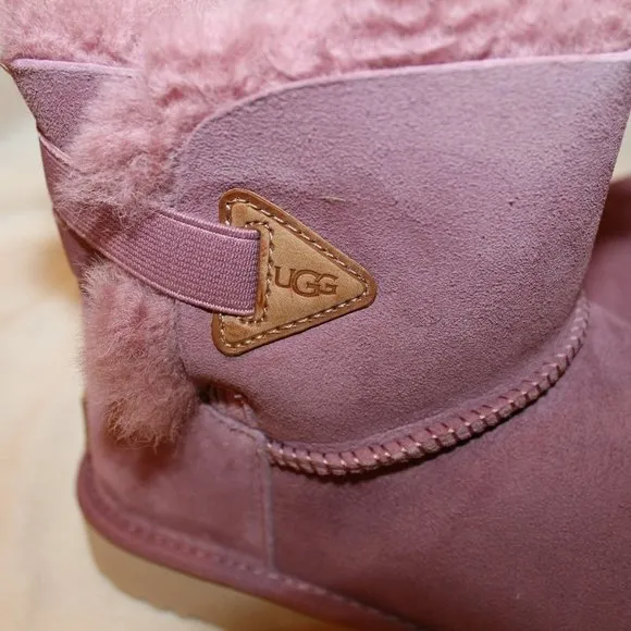 NIB UGG WOMEN'S‎ BAILEY FLEX SUEDE MINI SHEARLING LINED BOOTS