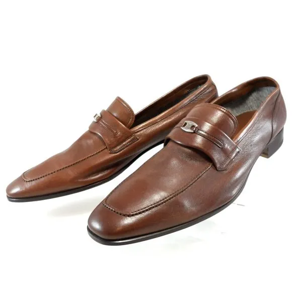 NIB$550 Bruno Magli Rosarbio Leather Flex Loafer Slip-On Dress Men's Shoes 13