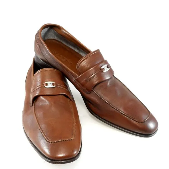 NIB$550 Bruno Magli Rosarbio Leather Flex Loafer Slip-On Dress Men's Shoes 13