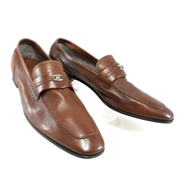 NIB$550 Bruno Magli Rosarbio Leather Flex Loafer Slip-On Dress Men's Shoes 13