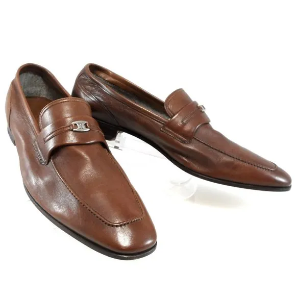 NIB$550 Bruno Magli Rosarbio Leather Flex Loafer Slip-On Dress Men's Shoes 13