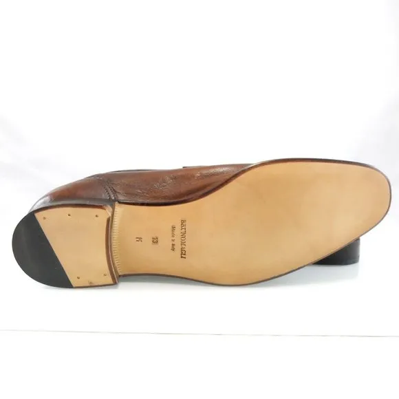 NIB$550 Bruno Magli Rosarbio Leather Flex Loafer Slip-On Dress Men's Shoes 13