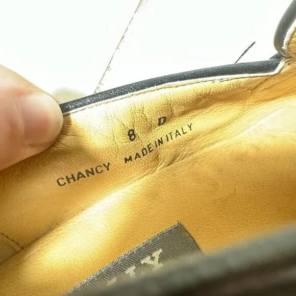 NICE Bally Chancy Men's 8 D Calfskin Leather Tassel Loafers Black Made in Italy