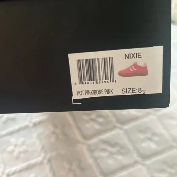 Nicole Miller Pink and White Sneakers