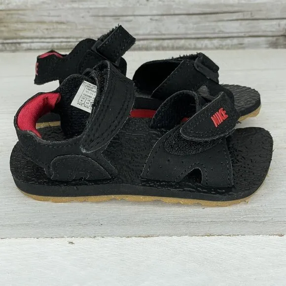 Nike ACG Air Deschutz Kids Size 5 - Black Atom-Red Sandals NEW