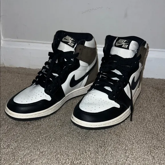 Nike Air Black and White High-Top Sneakers