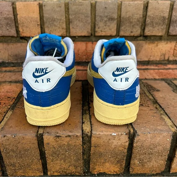 NIKE AIR FORCE 1 Undefeated Blue and Yellow Sneakers