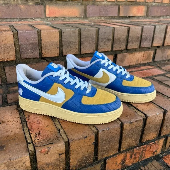 NIKE AIR FORCE 1 Undefeated Blue and Yellow Sneakers