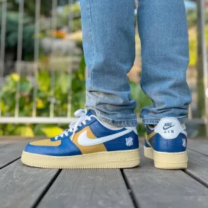 NIKE AIR FORCE 1 Undefeated Blue and Yellow Sneakers