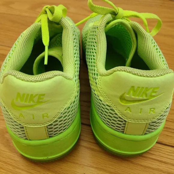 Nike Air Force 1 Women’s 8 Ghost Green Sneakers Upstep  Low Top BR Mesh Swoosh