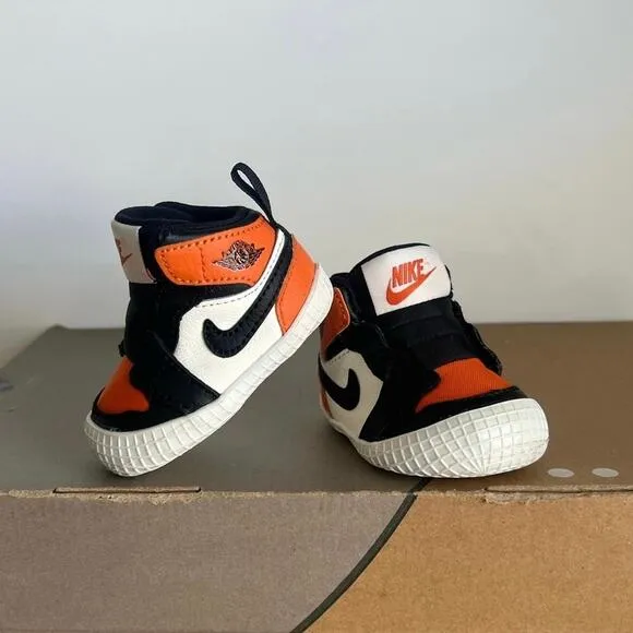 🧡Nike Air Jordan 1 Crib Bootie ‘Shattered Backboard’ Baby Sneakers- SZ 1 C
