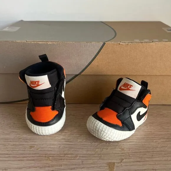 🧡Nike Air Jordan 1 Crib Bootie ‘Shattered Backboard’ Baby Sneakers- SZ 1 C