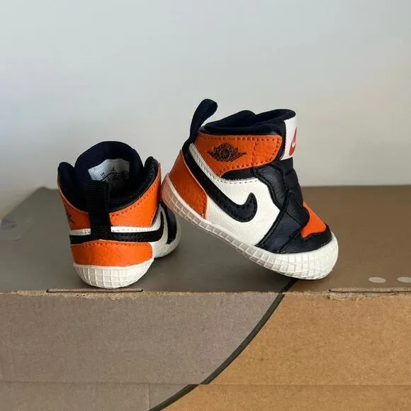 🧡Nike Air Jordan 1 Crib Bootie ‘Shattered Backboard’ Baby Sneakers- SZ 1 C