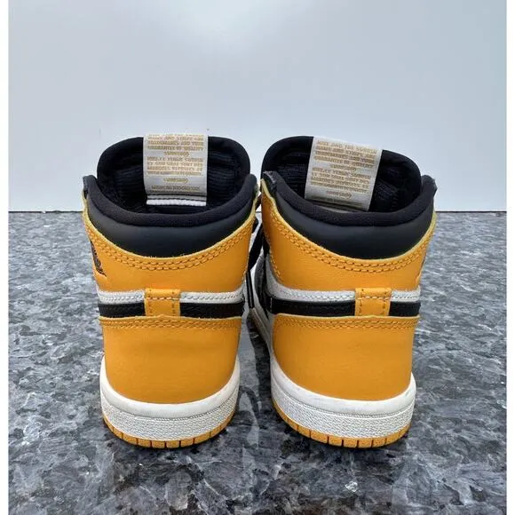 Nike Air Jordan 1 High Retro ‘Taxi Yellow’ AQ2665-711 Sneakers (Toddler Size 7C