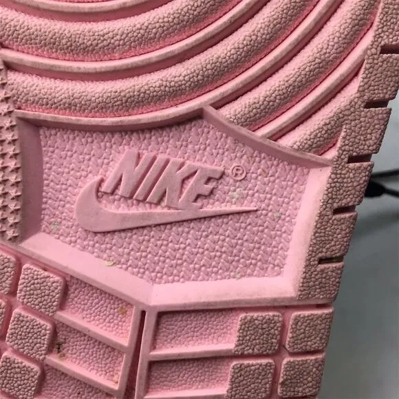 Nike Air Jordan 1 Mid GS Girls Kids 4.5 Youth Pink Athletic Casual Sneakers