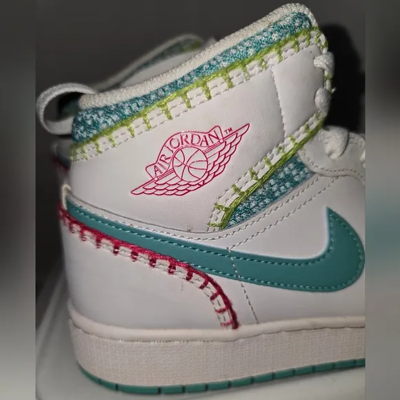 Nike Air Jordan 1 Mid SE GS White Teal Retro DM6218-100 size 6Y