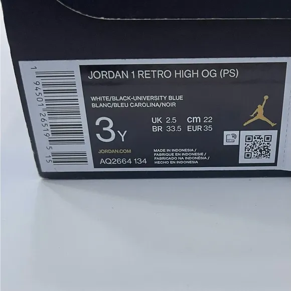 Nike Air Jordan 1 Retro High OG Blue Black White Sneakers