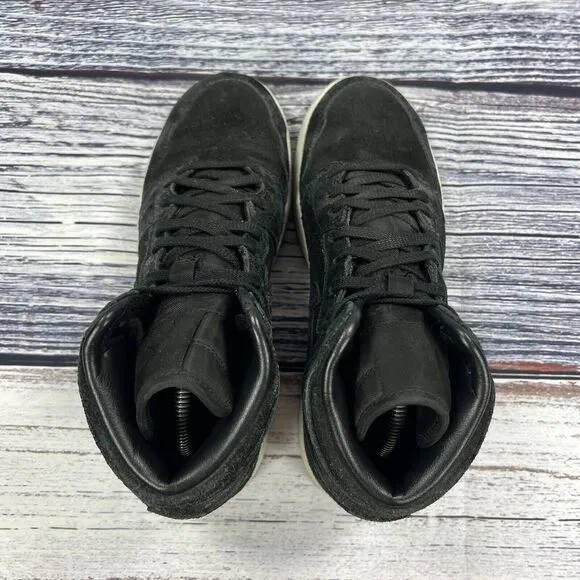 Nike Air Jordan 1 Retro High OG Heiress Black Suede Sneakers, Youth Size 5.5