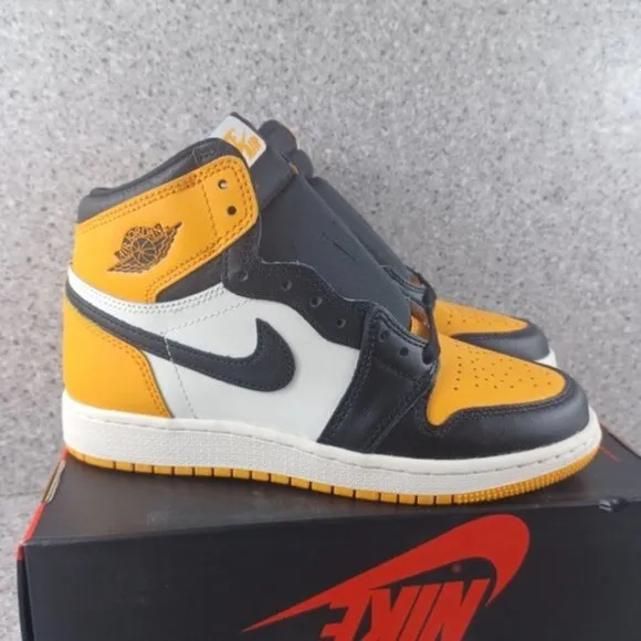 Nike Air Jordan 1 Retro High OG Taxi Sneakers - Size 4.5 Youth Shoes